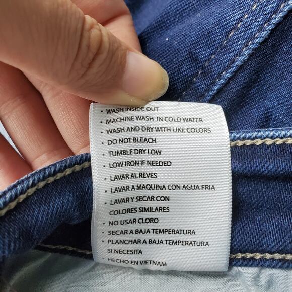 Kancan Womens Skinny Curvy High Rise Distressed Frayed Hem Jeans Size 30 - Picture 7 of 7